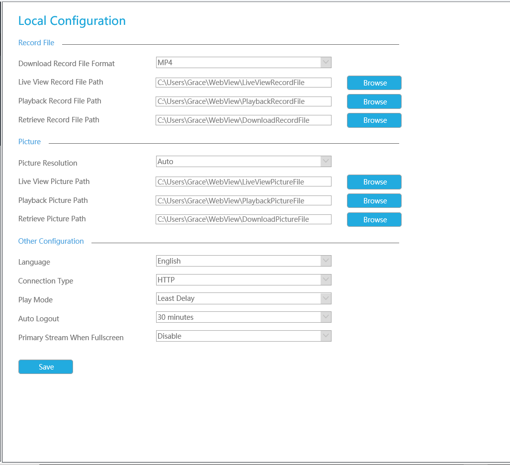3.9.1 Local Configuration
