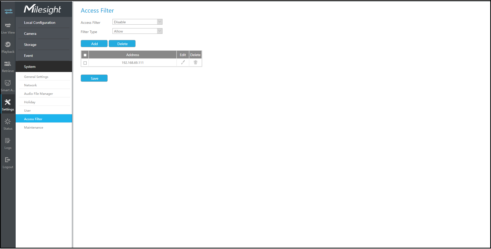 3.9.7 Access Filter